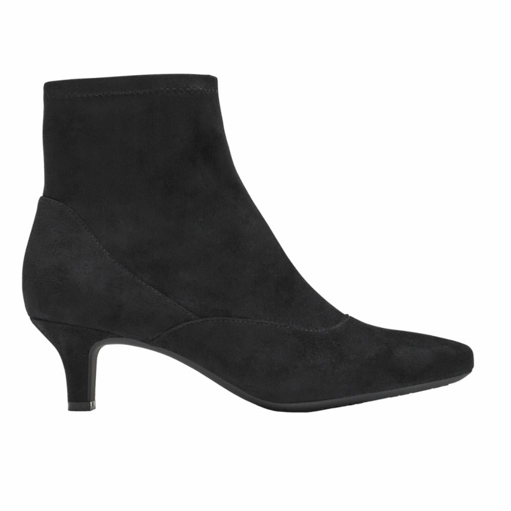 Rockport Women KIMLY STRETCH BOOTIE BLACK MICROSUEDE