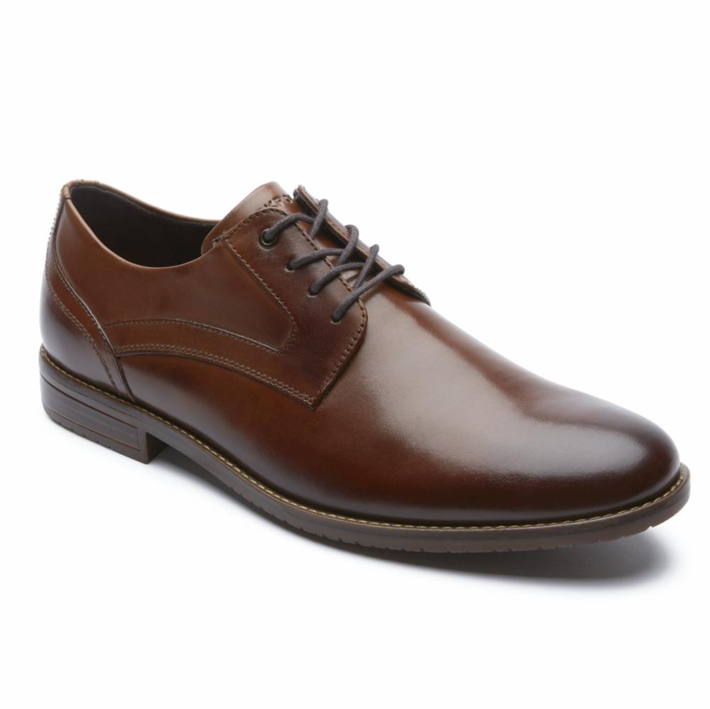 Rockport Men STYLE PURPOSE 3 PLAIN TOE COGNAC