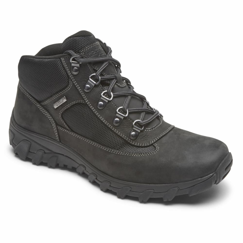 Mens black rockport store boots