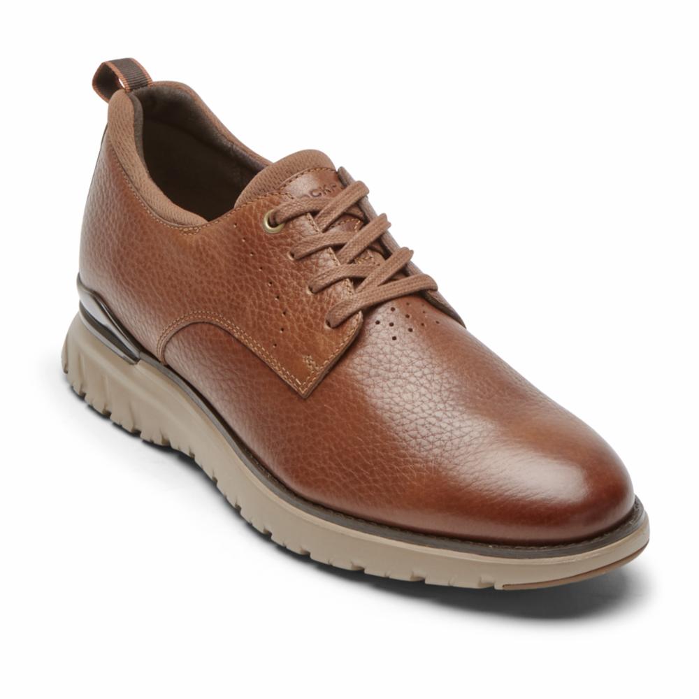 Rockport Men TM SPORT PLAIN TOE COGNAC LEATHER