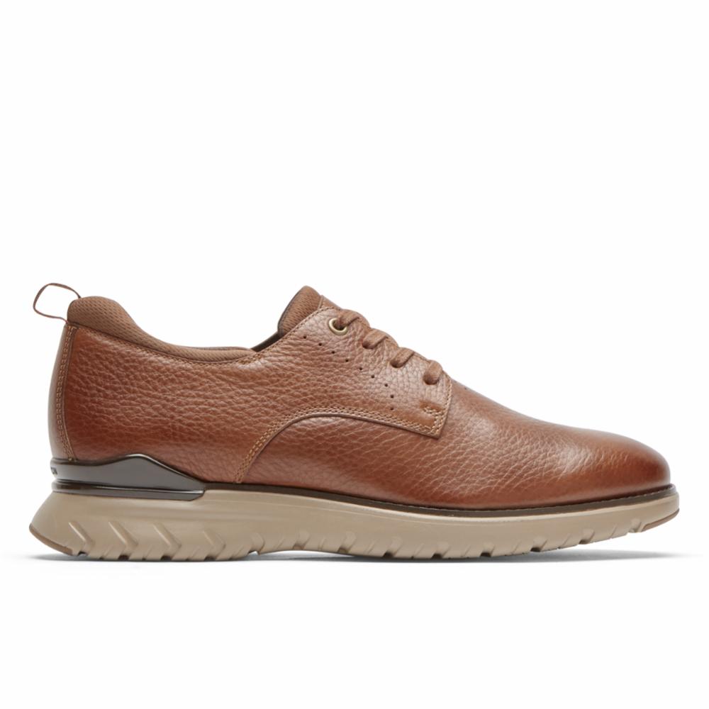 Rockport Men TM SPORT PLAIN TOE COGNAC LEATHER