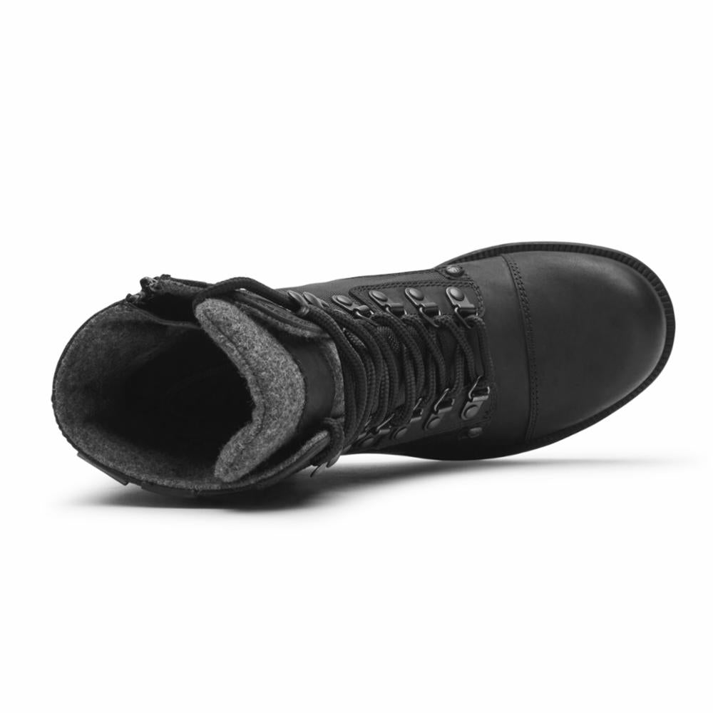 Cobb Hill BRUNSWICK LACE WP BLACK NUBUCK/TEXTILE WP