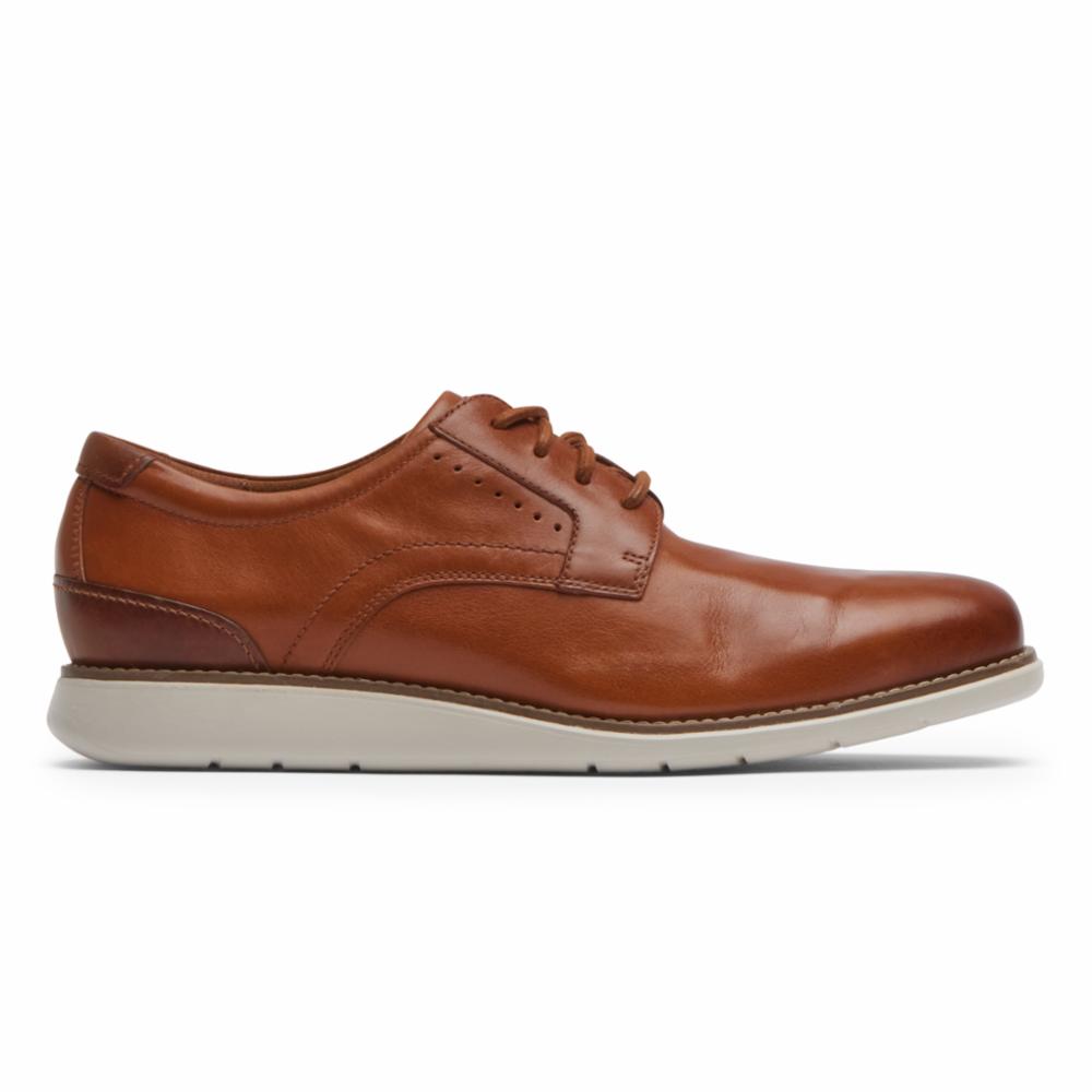 Rockport Men TOTAL MOTION CRAFT PLAIN TOE COGNAC