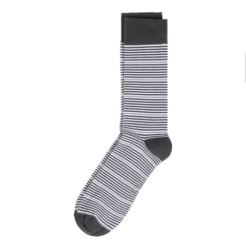 Rockport Men SOCKS STRIPE CREW FITS 9-11 CHRL