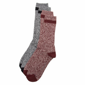 Rockport Men SOCKS MARLED CREW WITH TIPPING FITS 9-11 ASST