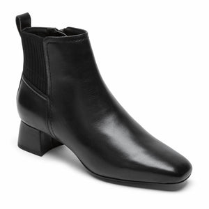 Rockport Women DEIDRA GORE BOOTIE BLACK LTHR