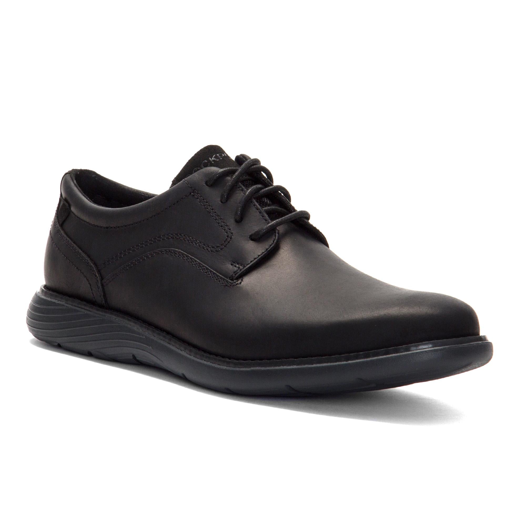 Rockport Men  GARETT PLAIN TOE BLACK LEATHER