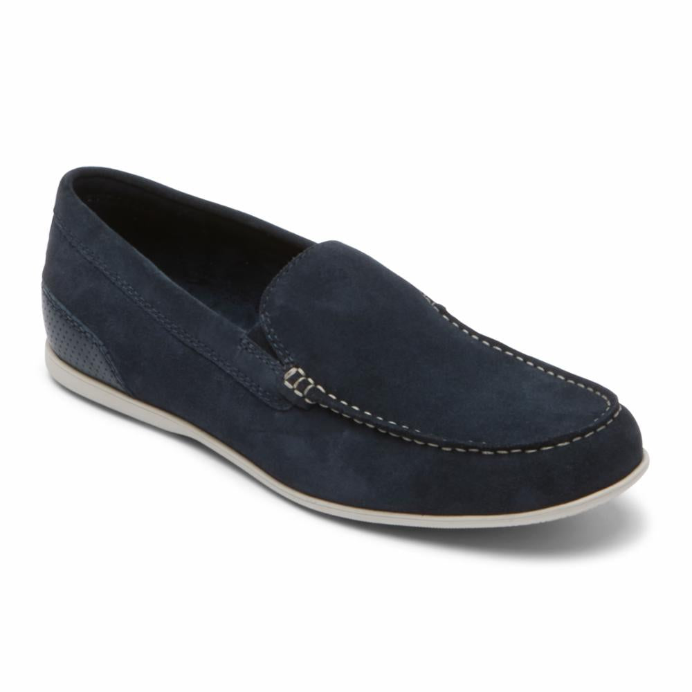 Rockport Men  MALCOM SLIP ON NAVY SUEDE