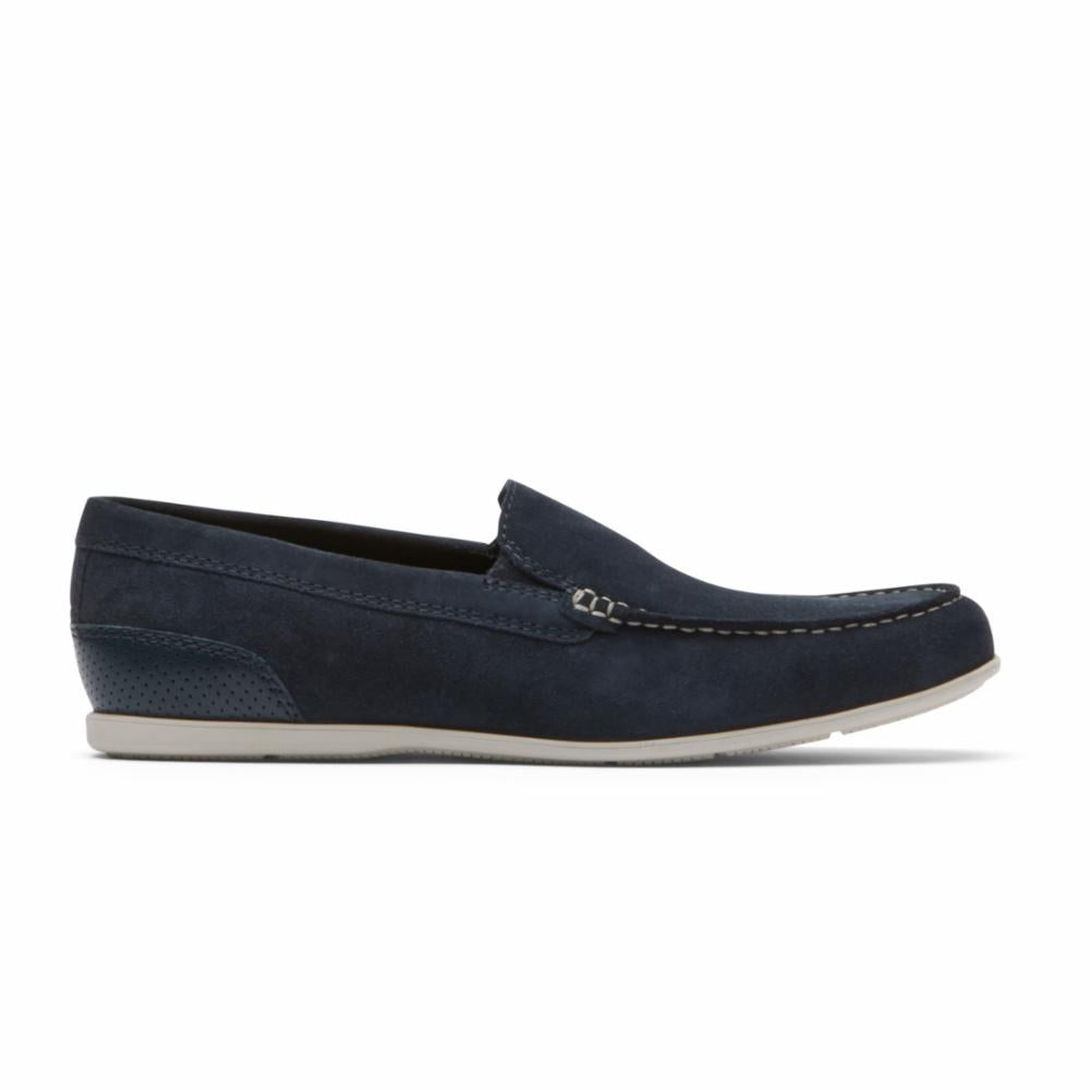 Rockport Men  MALCOM SLIP ON NAVY SUEDE