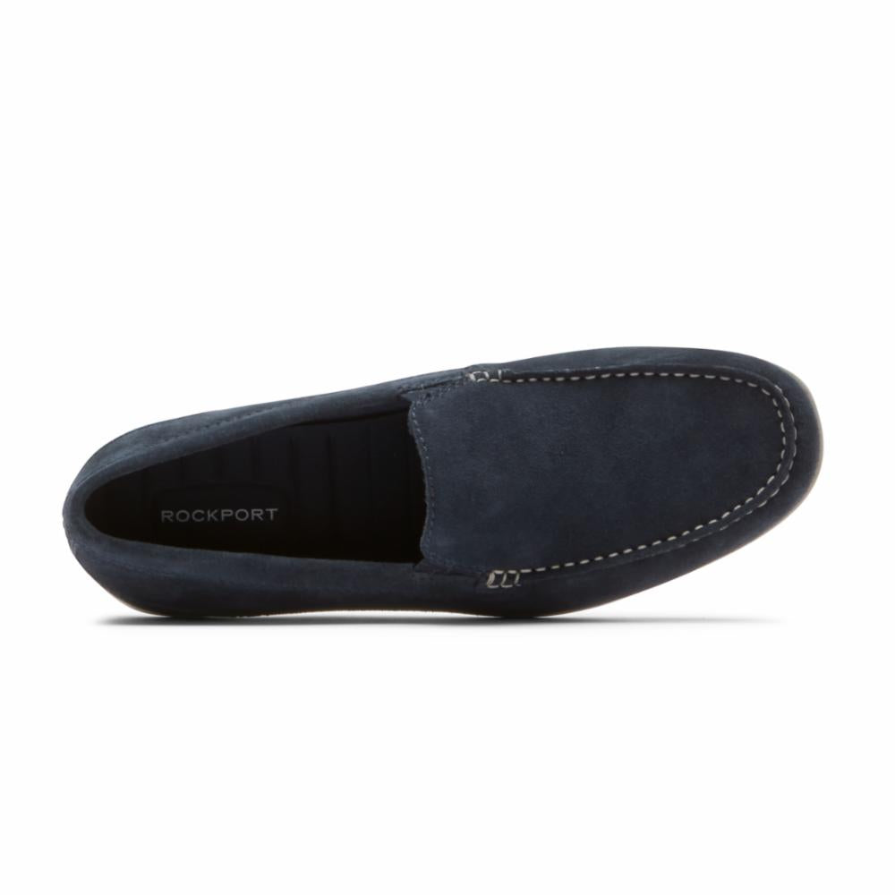 Rockport Men  MALCOM SLIP ON NAVY SUEDE