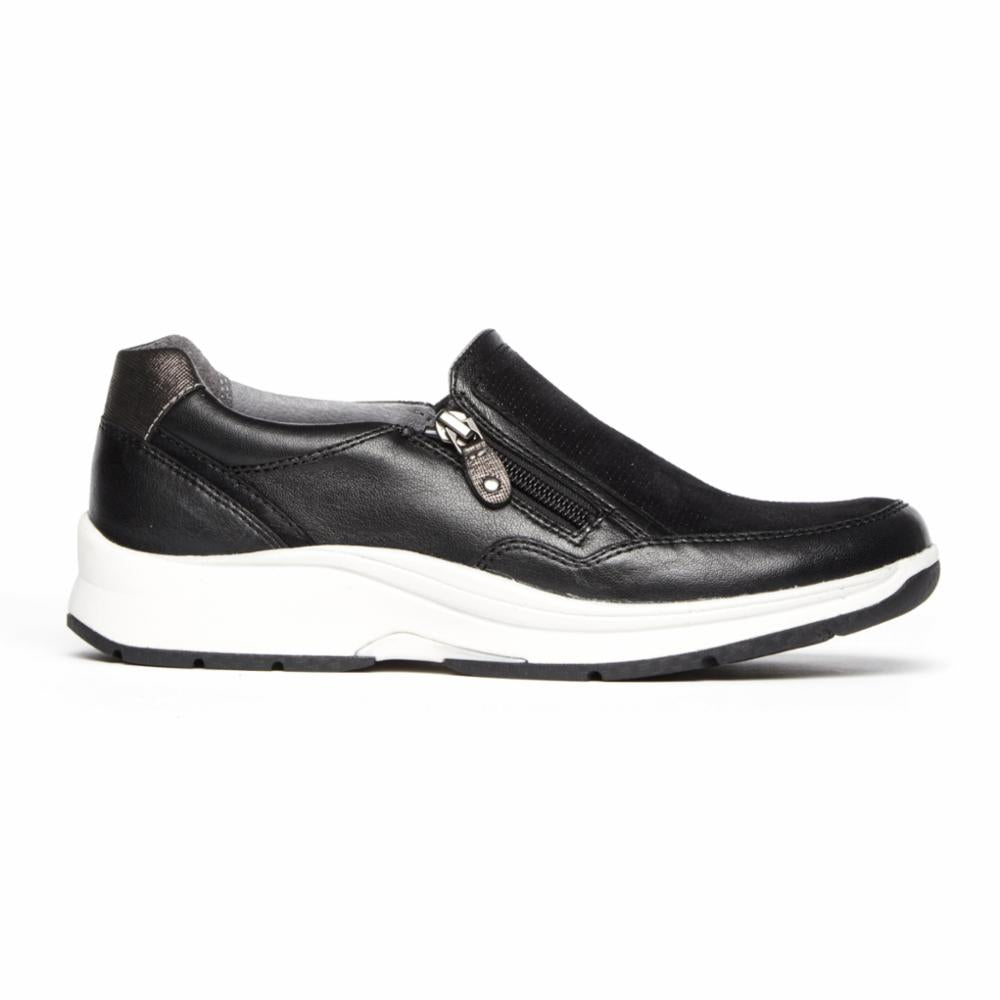 Aravon PYPER SIDE ZIP BLACK – Rockport Canada