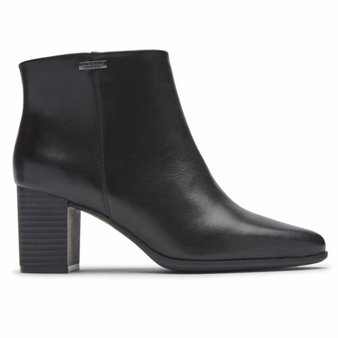 Rockport Women CAMDYN BOOTIE BLACK LEATHER WP