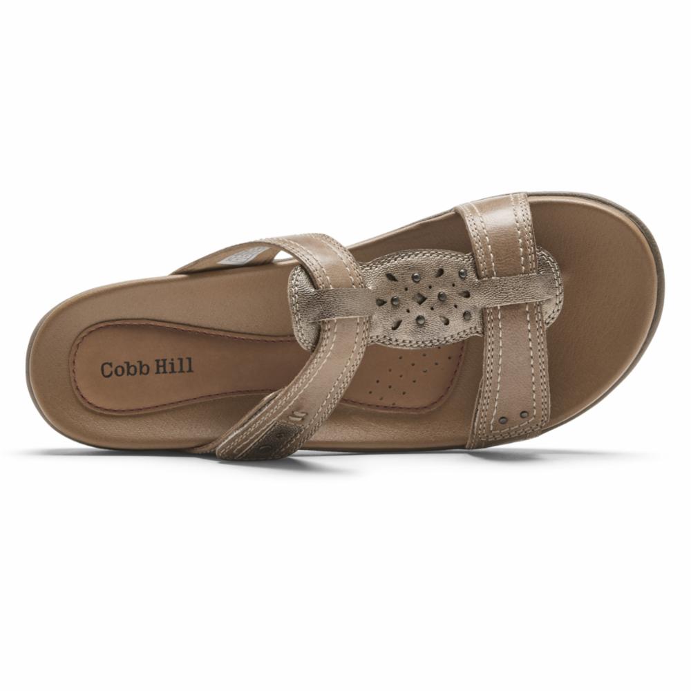 Cobb Hill RUBEY SLIDE TAUPE MULTI LTHR – Rockport Canada