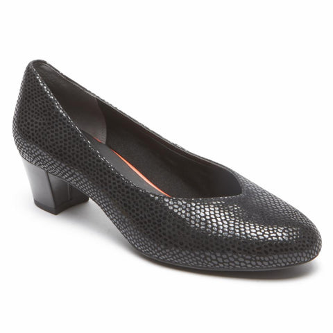 Rockport Women TOTAL MOTION CHARISSE CHARIS BLACK/MAMBA SNAKE