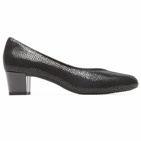 Rockport Women TOTAL MOTION CHARISSE CHARIS BLACK/MAMBA SNAKE